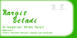margit beladi business card